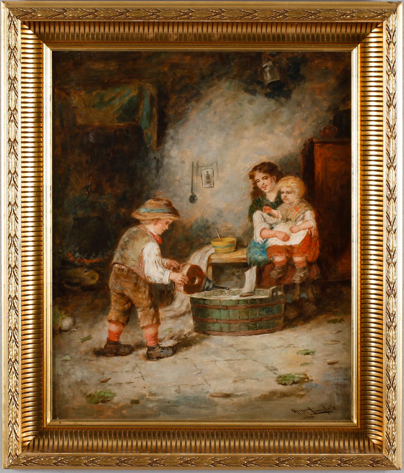 MARK WILLIAM LANGLOIS, olja på duk, signerad.