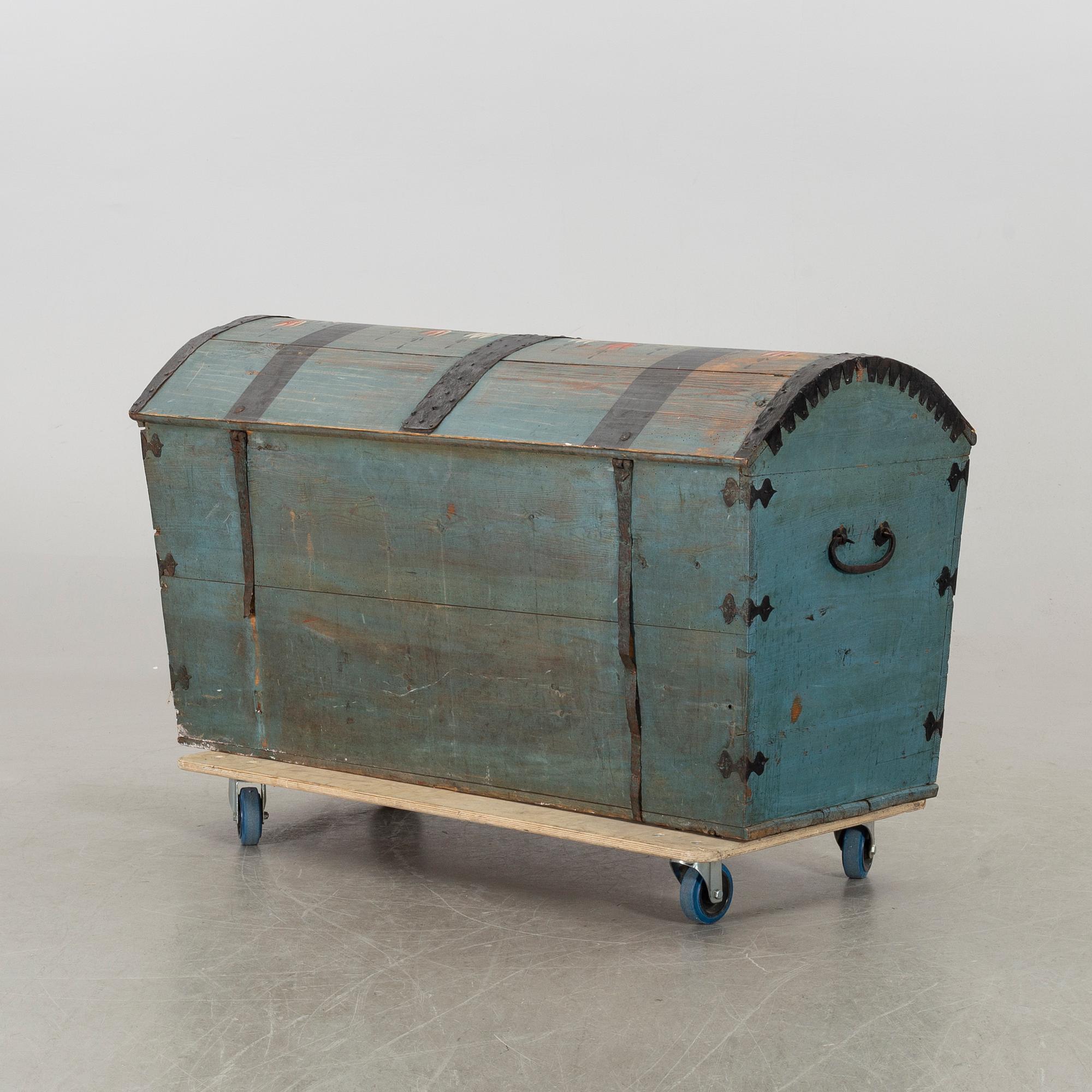 A SWEDISH 19TH CENTURY CHEST, dated 1832.