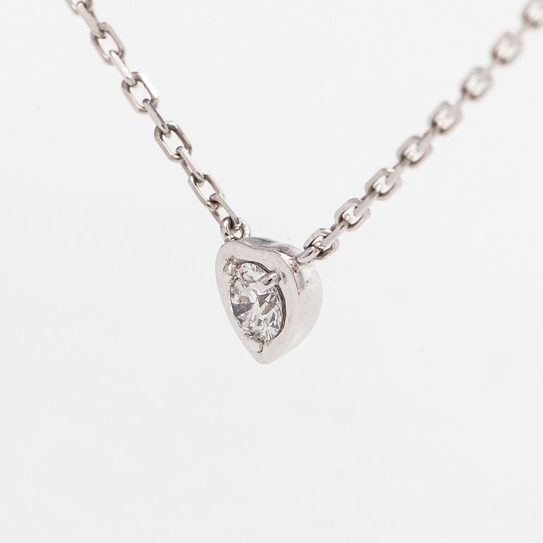 Cartier, kaulakoru, "d'Amour", 18K valkokultaa ja briljanttihiottu timantti.