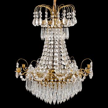 LJUSKRONA, gustaviansk stil, 1900-talets andra hälft. Höjd 65 cm.