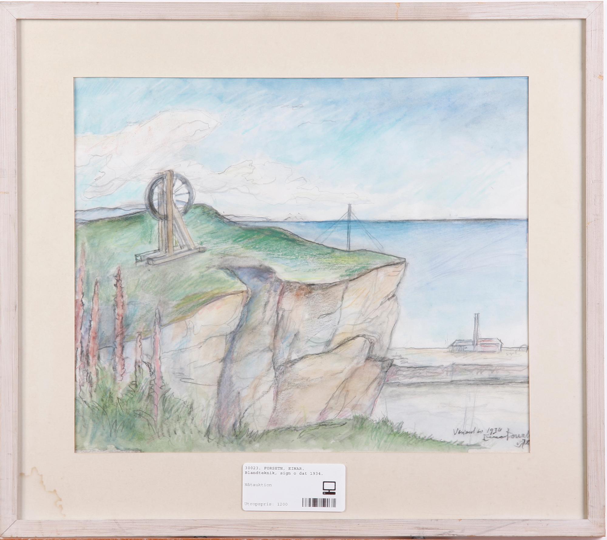 FORSETH, EINAR. Blandteknik, sign o dat 1934.