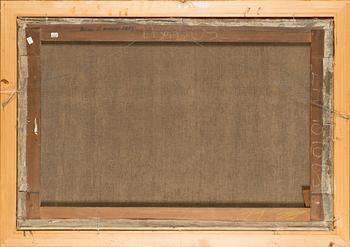 Unknown artist, oil on canvas, signed ML and dated 1885.
