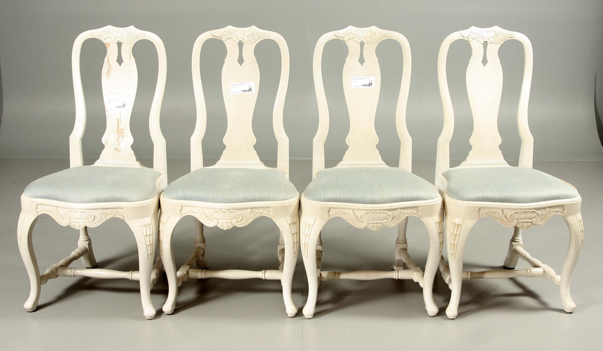 MATSALSMÖBLEMANG, 8 delar, senbarockstil, 1900-tal.