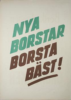 REKLAMAFFISCHER, 34 st, Hakonsköpmännens Reklamtjänst, Västerås, 1900-talets mitt.