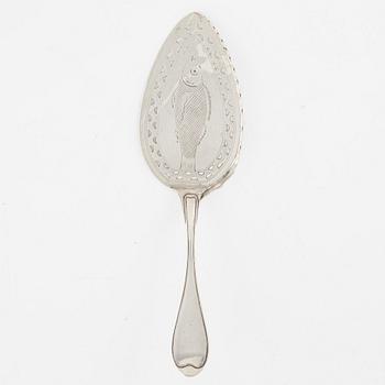 Nils Limnelius, fiskspade, silver, Stockholm 1811.