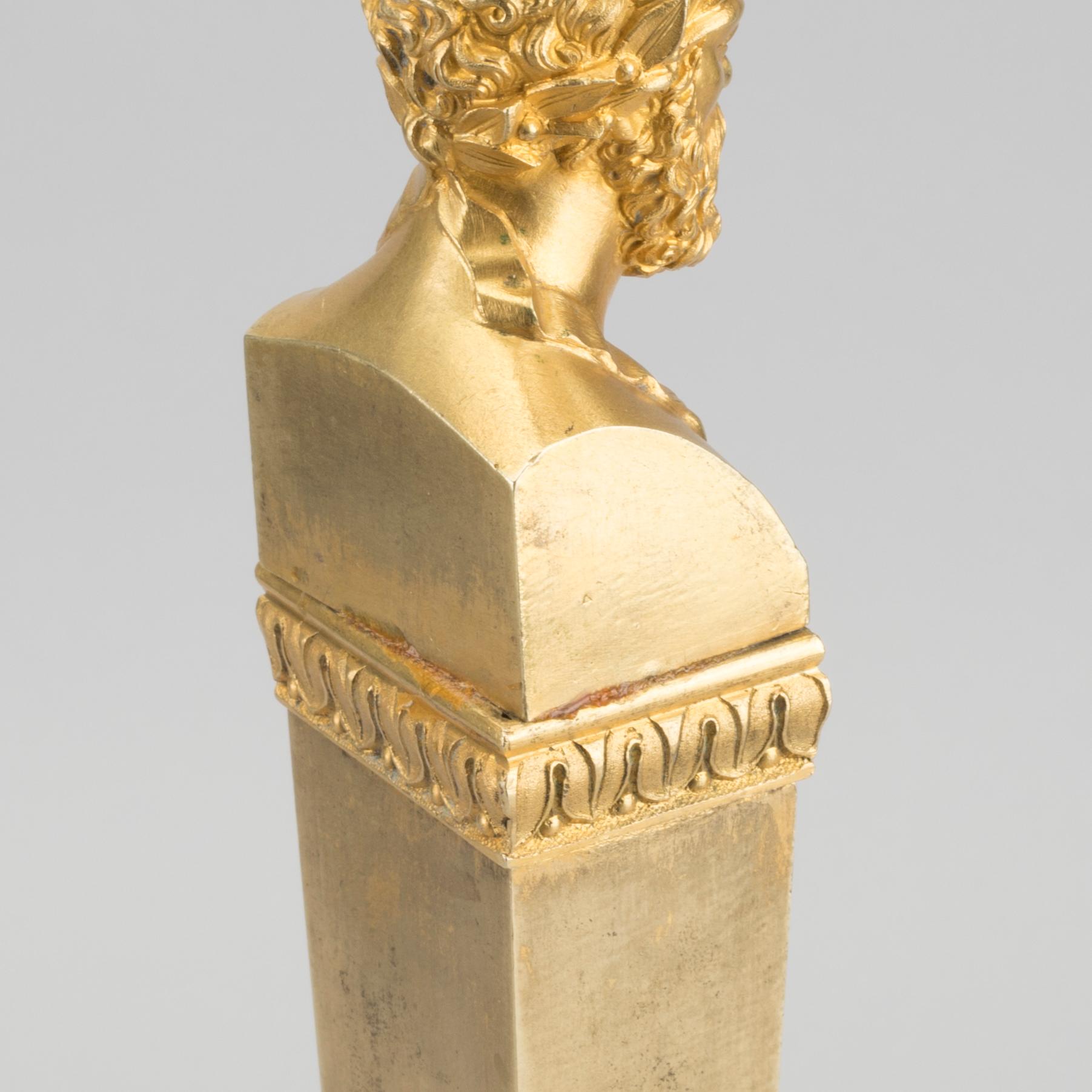 CANDELABRUM, gilt-bronze, Empire, France, first half of the 19th century.