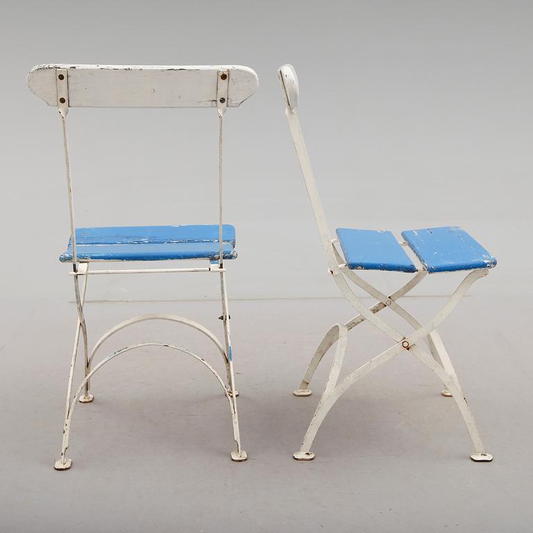 TRÄDGÅRDSSTOLAR, 6 st, Grythyttan, 1900-talets andra hälft.