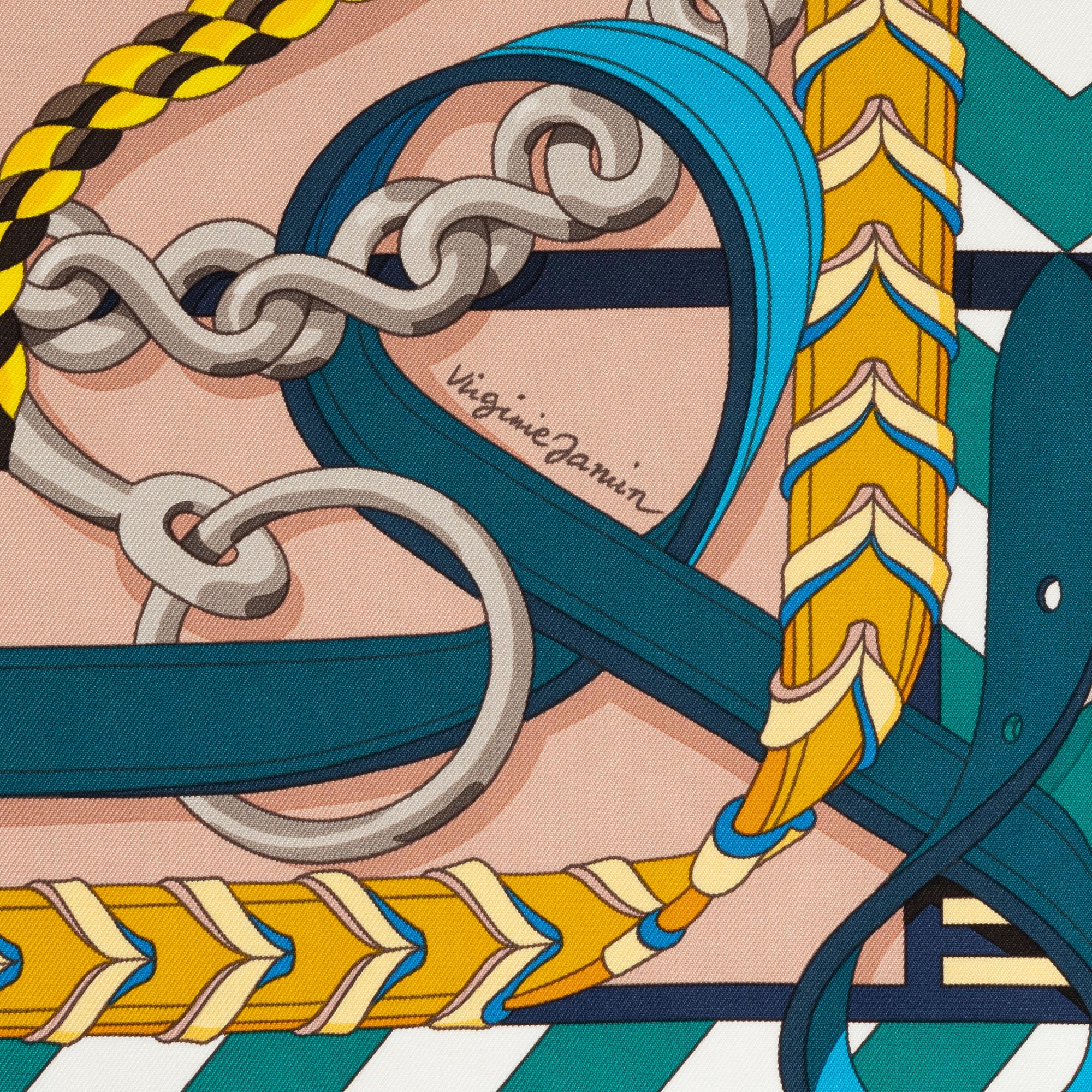 Hermès, a 'Panoplie Equeste' silk scarf.