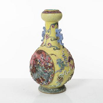 A Chinese 'dragon' enamelled porcelain vase, 20th century.