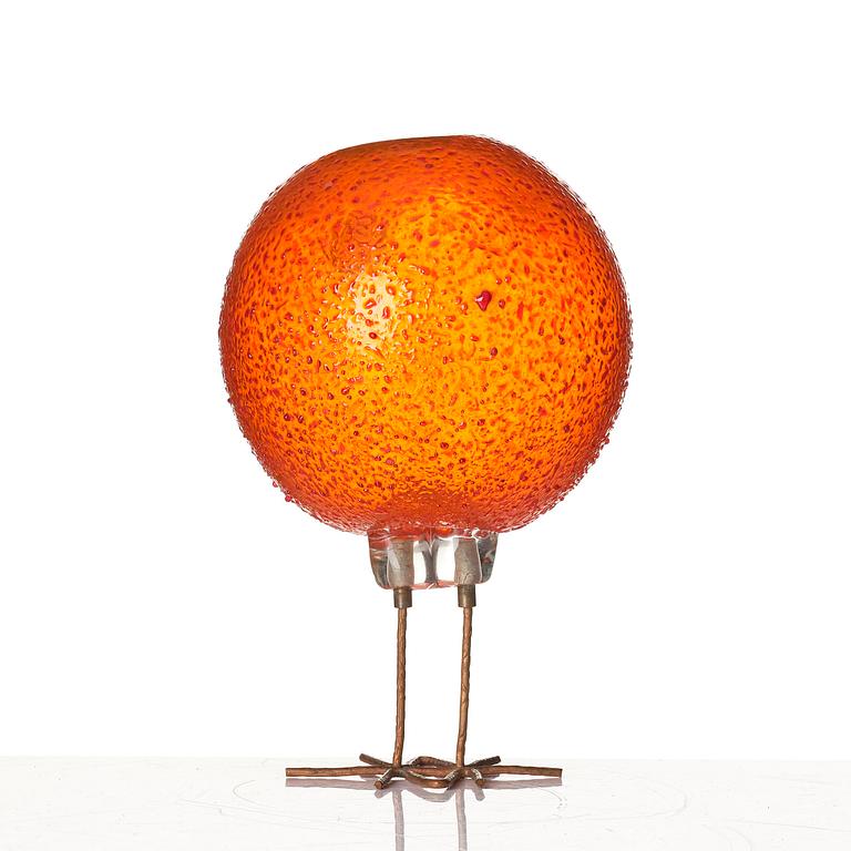 Alessandro Pianon, skulptur, glas, fågel, "Pulcino", Vistosi, Italien, 1960-tal.