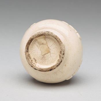 A white glazed brush washer, Ming dynasty, 17th Century.