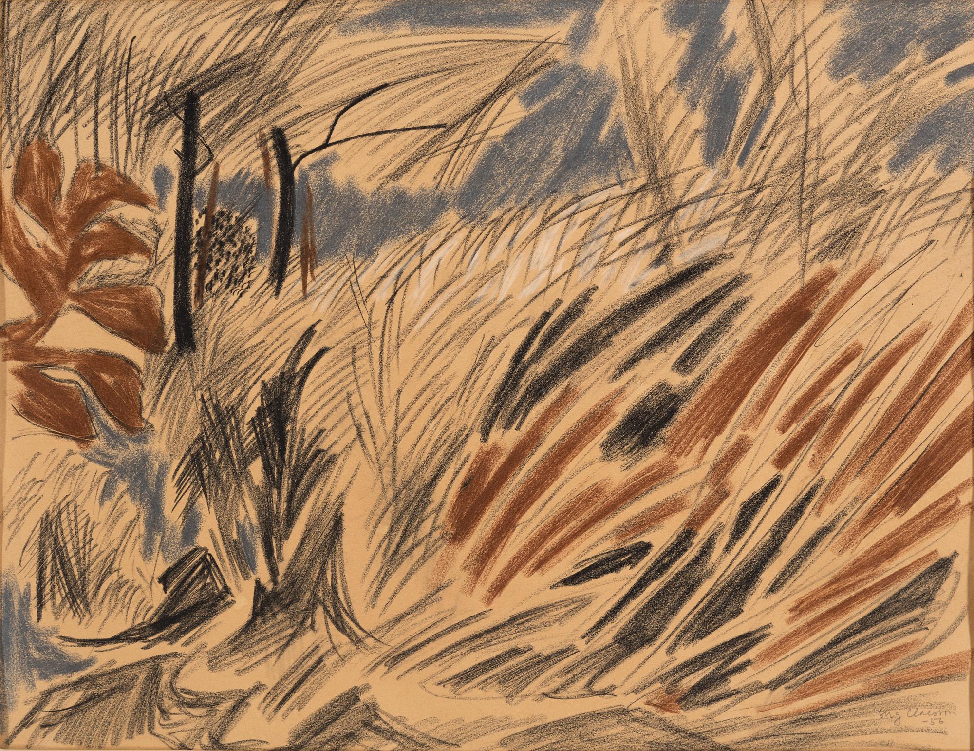 STIG CLAESSON (SLAS), blandteknik på papper, signed.