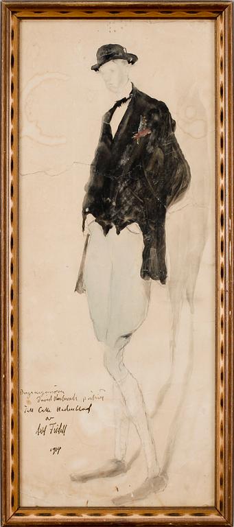 AXEL FRIDELL, akvarell, sign o dat 1914.