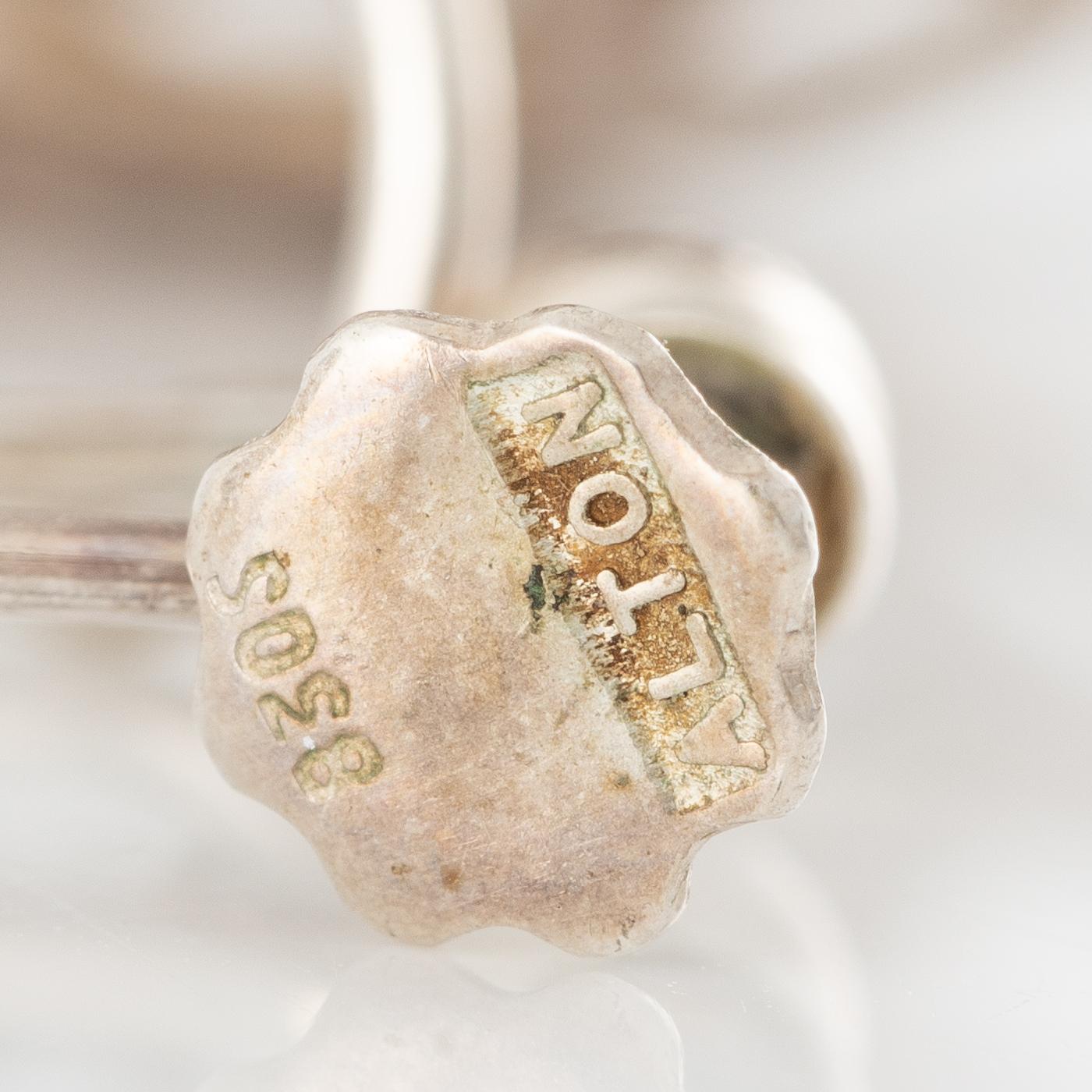 Liisa Vitali, earrings, "Ladybug", silver.