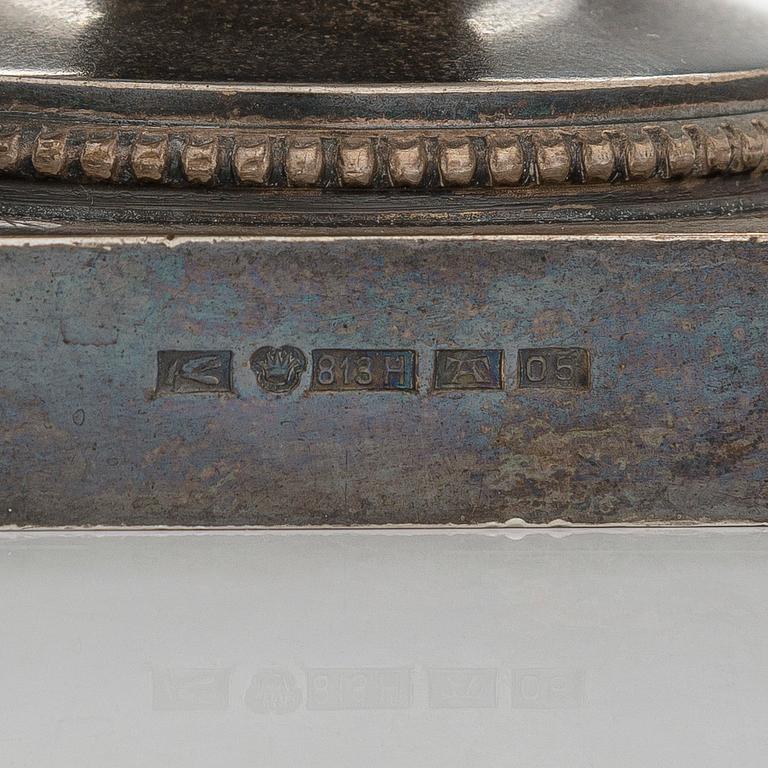 Kahvikalusto 3 osaa, hopea, Suomi 1919-20.