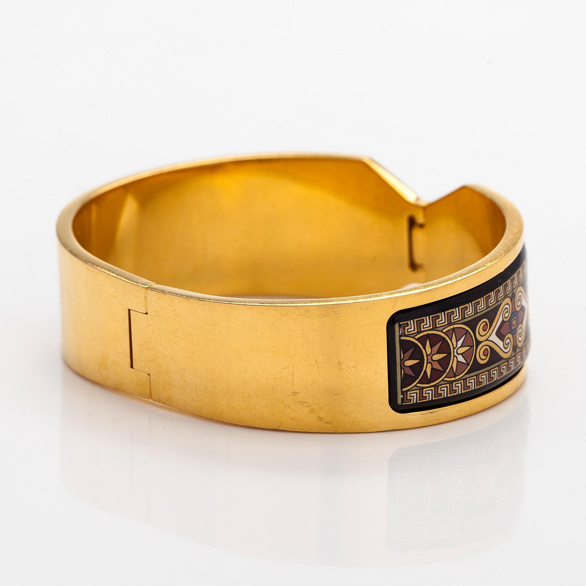 Michaela Frey, armband och halssmycke, förgylld metall, emalj.