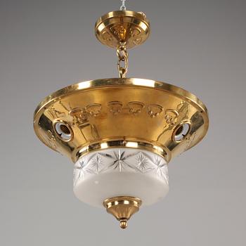 TAKLAMPA, jugend, 1900-talets första del, höjd ca 50 cm.