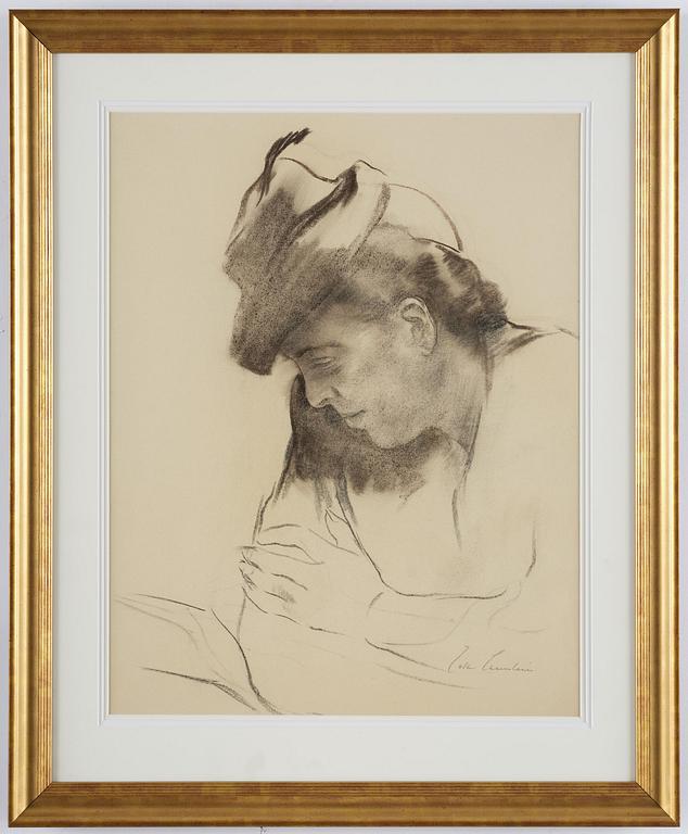 Lotte Laserstein, Translation: "Lady in profile".