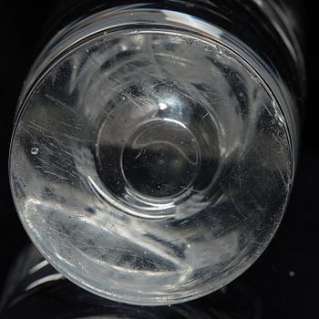 Tapio Wirkkala, a rare engraved "Finestra" glass vase, Iittala, Finland, 1947, model 3220, engraved by Theodor Käppi.