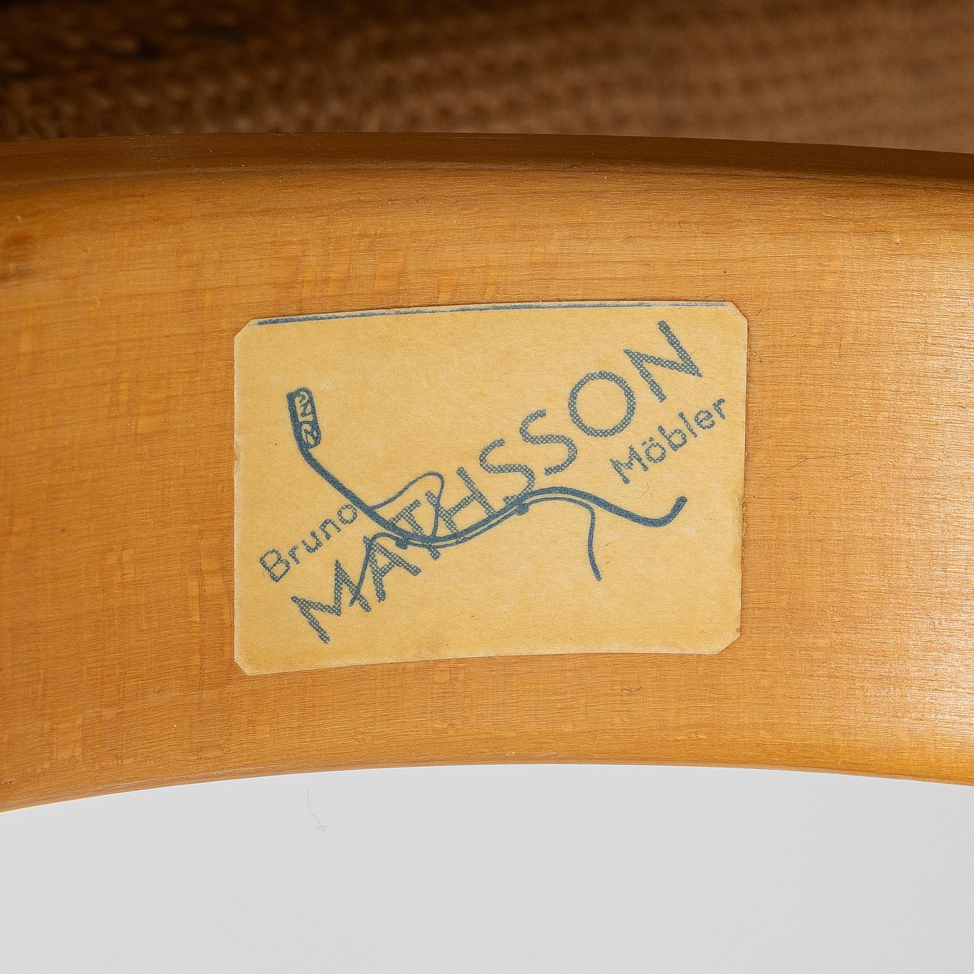 Bruno Mathsson, Armchair, 'Pernilla', Firma Karl Mahtsson, Värnamo, 1944.