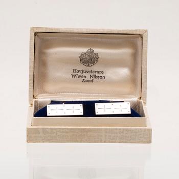 Wiwen Nilsson, a pair of cufflinks, silver, Lund 1953.