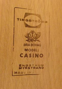 SÄNGBORD, 1 par, "Casino", Sven Engström & Gunnar Myrstrand, Tingströms.