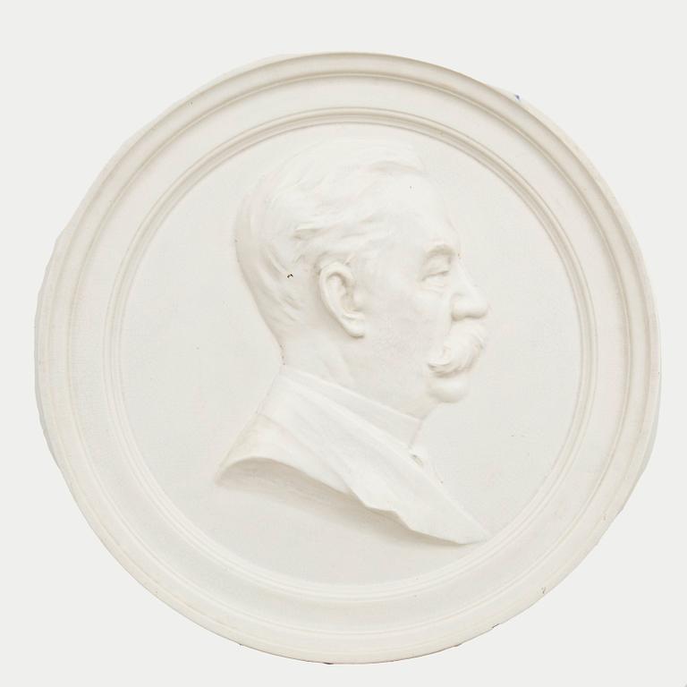 Sven Andersson, portrait medallion depicting Wilhelm Odelberg.