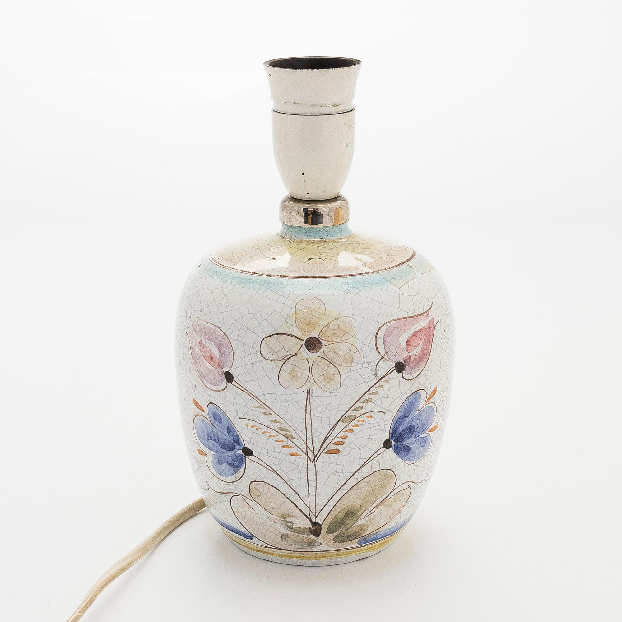Toini Muona, a stoneware table lamp, signed TM Arabia.