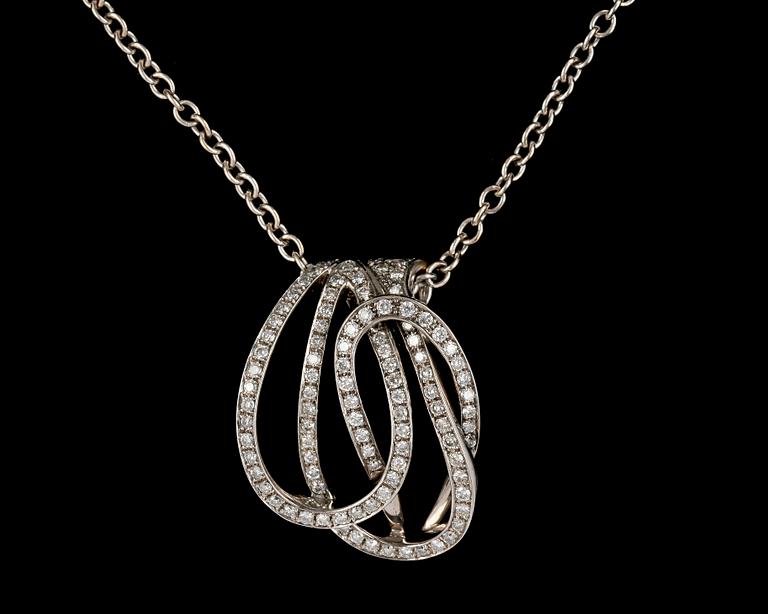 PENDANT, brilliant cut diamonds, tot. app. 1.50 cts.