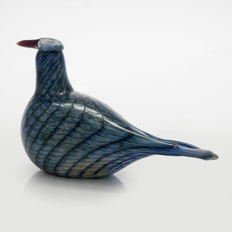Oiva Toikka, A glass bird, 'Rusee grebe', signed O. Toikka Nuutajärvi.