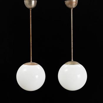 A pair of ceiling lights, 1930's/40's.