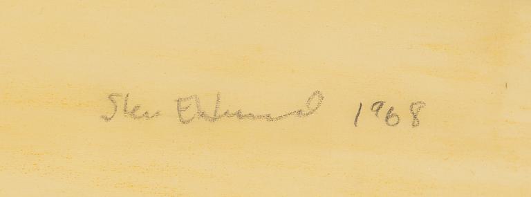 Sten Eklund, tusch ock krita, signerad och daterad 1968.