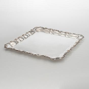 Tarjotin, hopea, Kultakeskus, Hämeenlinna 1948.