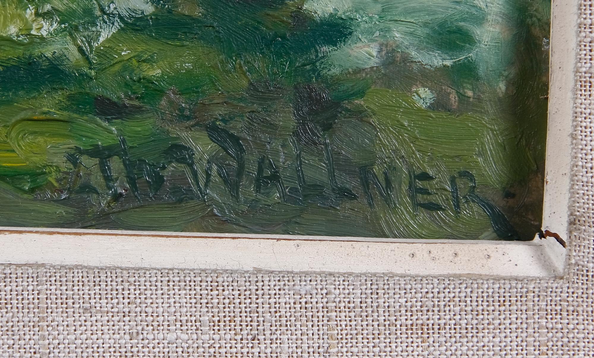 WALLNER, THURE, olja på pannå. Sign.