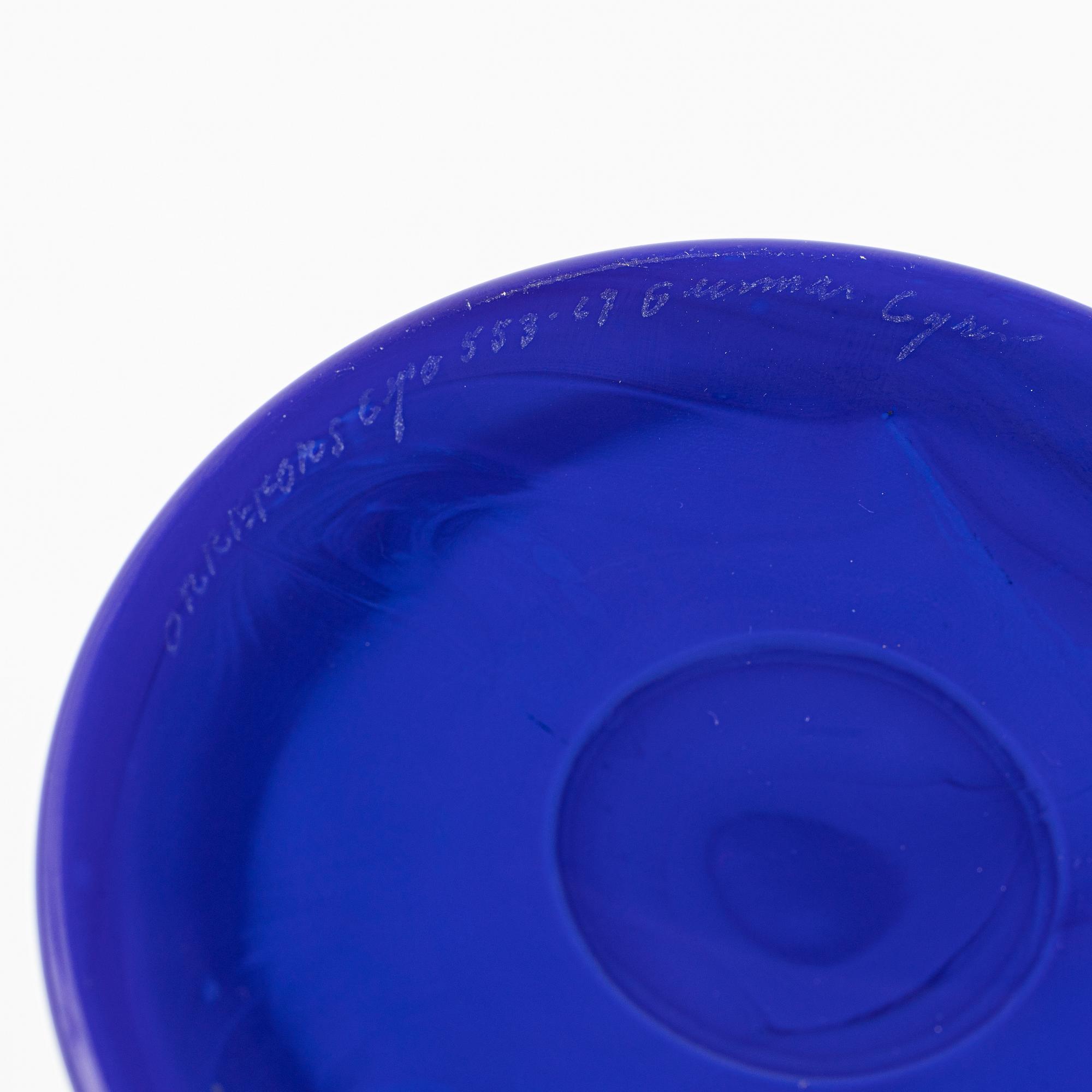 Gunnar Cyrén, "Popglas", Orrefors, signerat 1967.