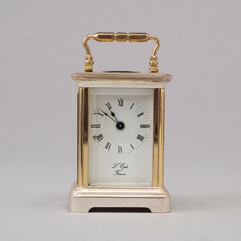 L´EPÉE, Fondée en 1839, travel alarm clock, lever escapement, second half of the 20th century.