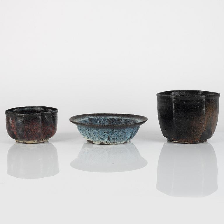 Gutte Eriksen, two bowls and a vase, Denmark.