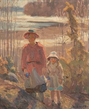 Santeri Salokivi, Mor och barn.