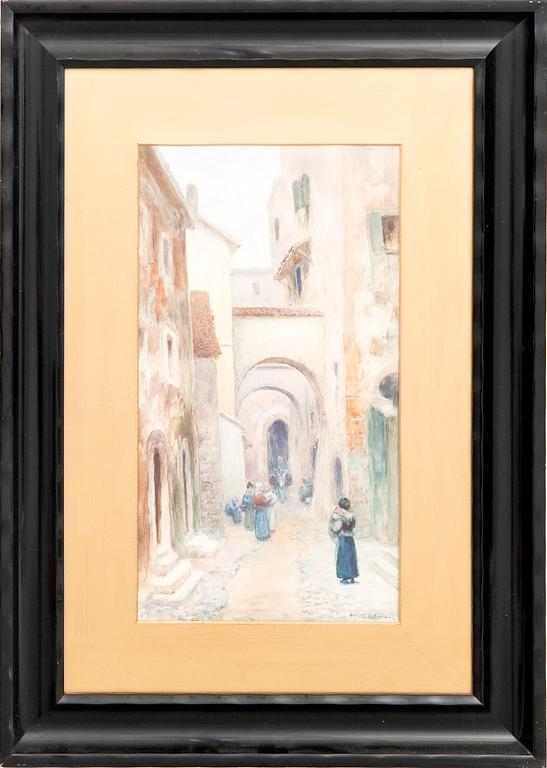 Frans Wilhelm Odelmark, watercolour, signed.