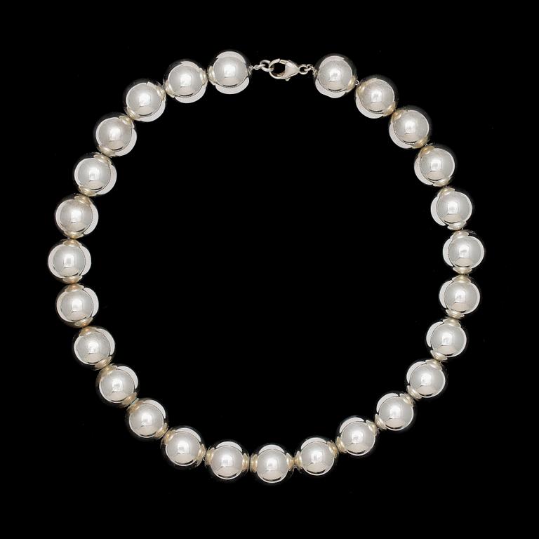 COLLIER, runda kulor i sterling silver.