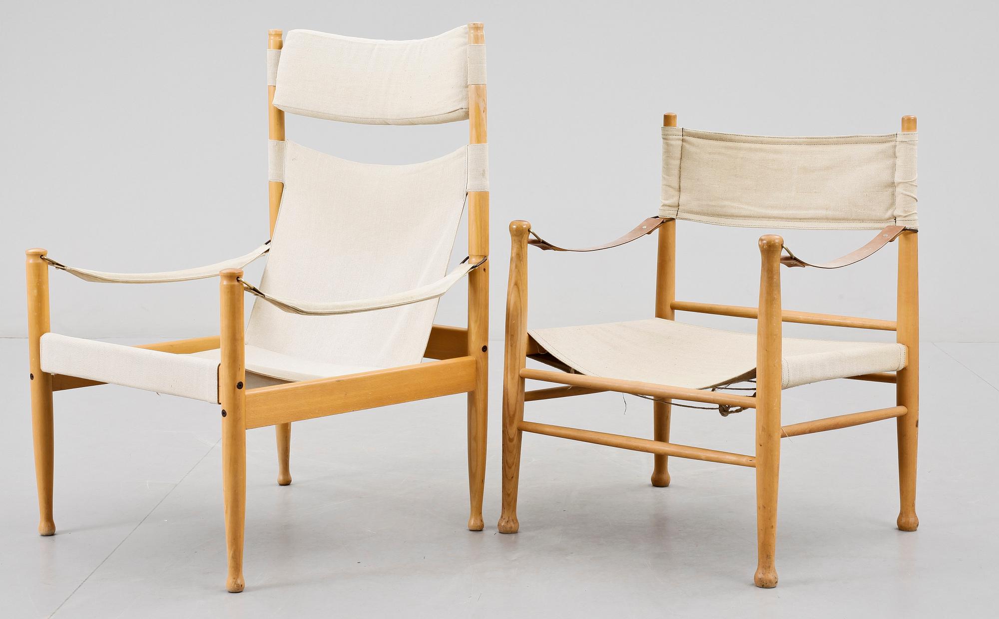 Stolar, "Safari" troligen Erik Wörts, Danmark, 1900-talets mitt.