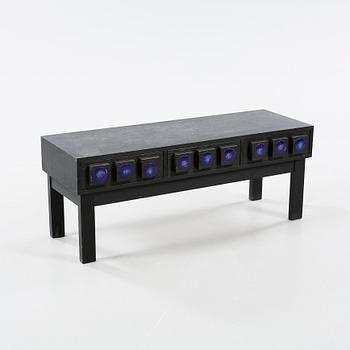 A mirror "GT 7090" and hall dresser "GT 6890", deisgned by Lars Göran Nilsson & Ewa Wrangel, Atelje Glas & Trä, ca 1965.