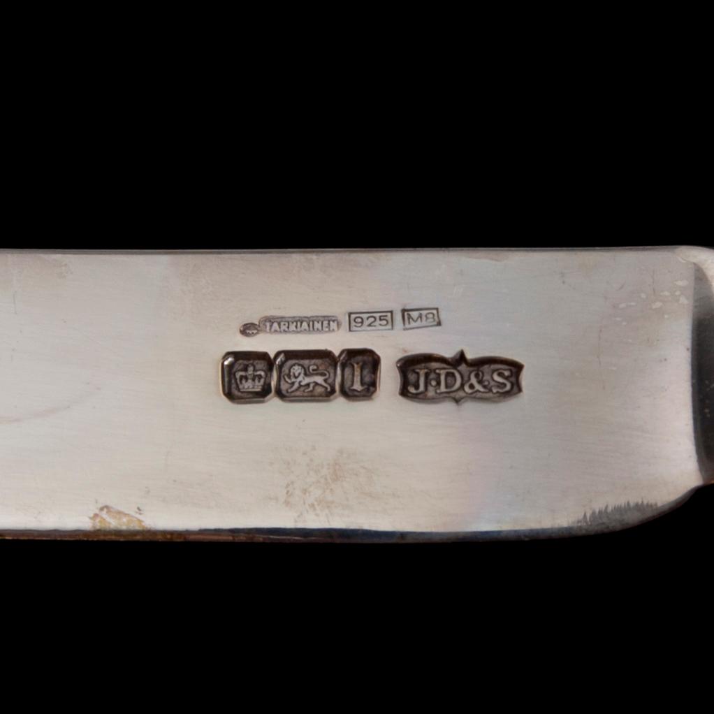 KNIVAR, 6 kpl, sterlingsilver, James Dixon & Sons, Sheffield, 1903. Totalvikt 370g.