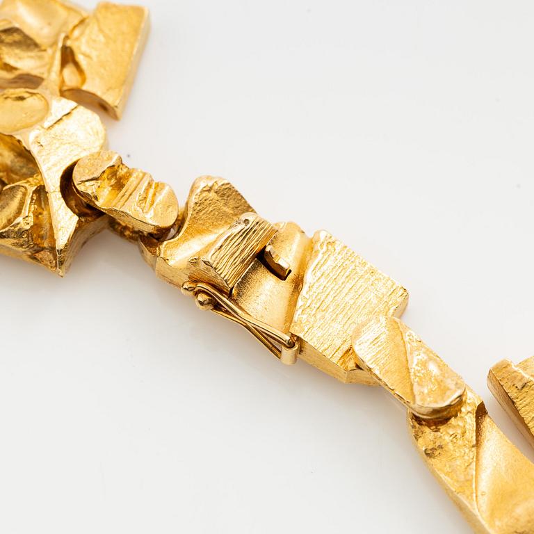 Björn Weckström collier "Tenochtitlan" 18K guld, Lapponia 1970.