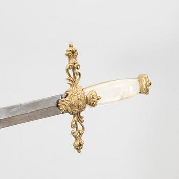 Värja svensk, för ämbetsman, 18/1900-tal, med balja.