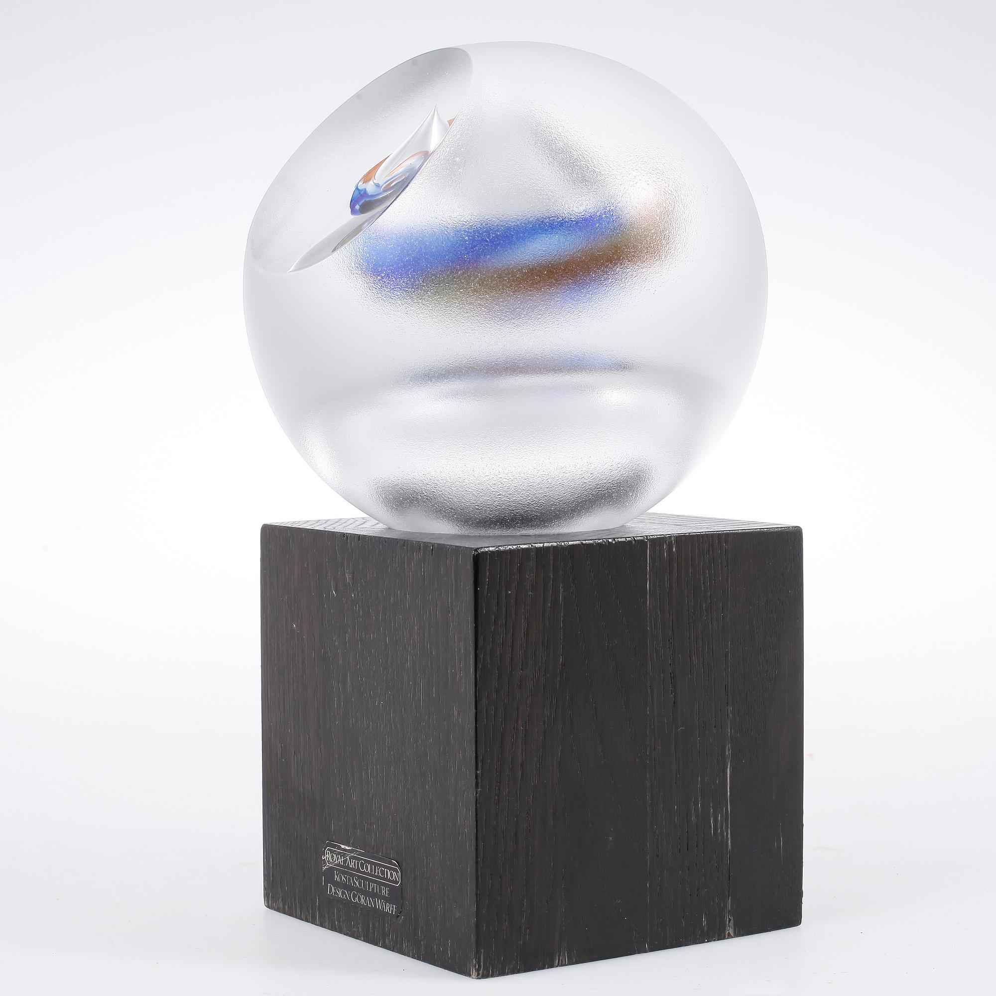 GÖRAN WÄRFF, skulptur, glas, Kosta.