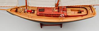 MODELLBÅT, segelfartyg, "French Ship", 1900-talets slut.