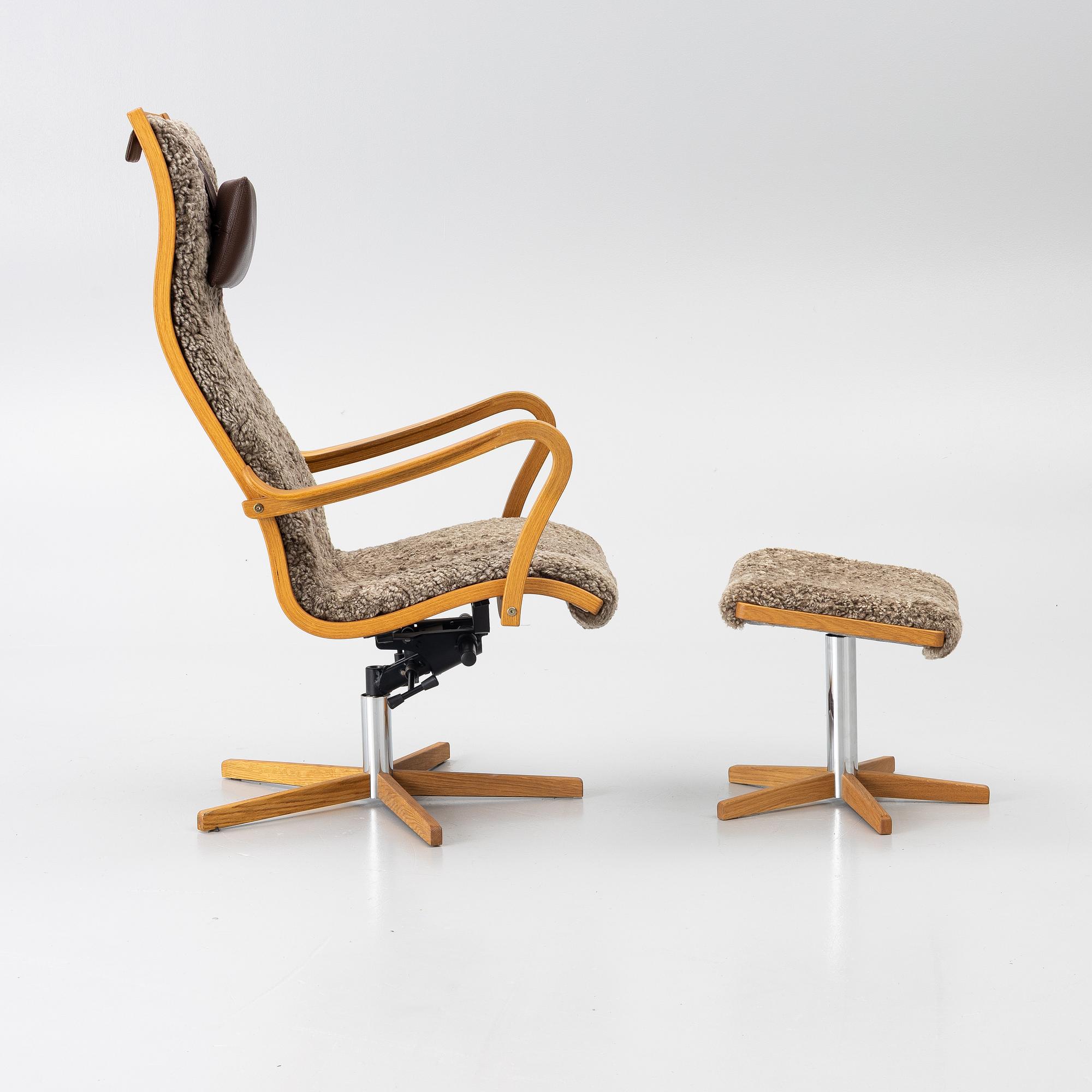 Armchair with footstool. 'Chic', Bröderna Andersson, contemporary.