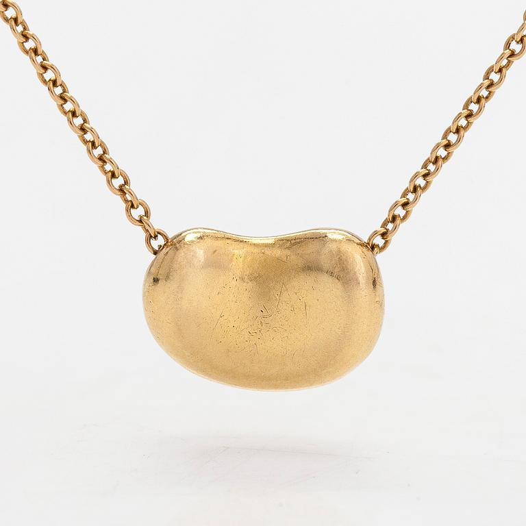 Tiffany & Co, Elsa Peretti, an 18K gold 'Bean' necklace.