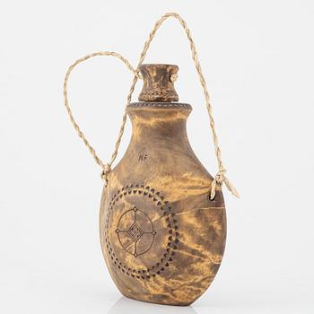 Nikolaus Fankki, a birch flask. signed.